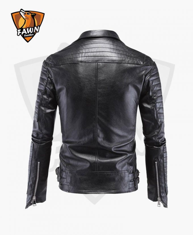 Black New Style Mens Leather Jacket Fashion Leather Jacket