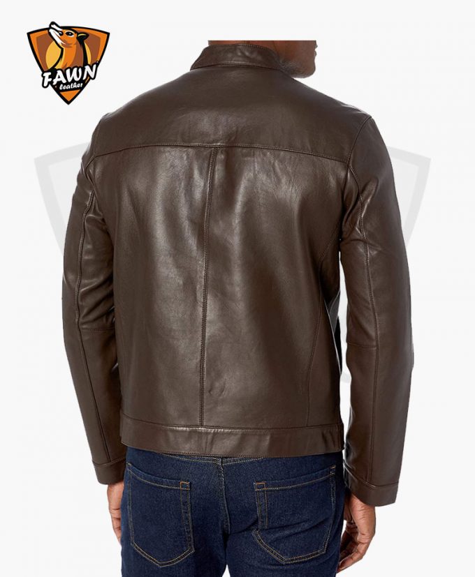 Men's 100% Genuine Leather Fashion Leather Moto Jacket