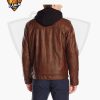 Men's Fashion Faux Lamb Leather Motorcycle Jacket Hoodie Coat