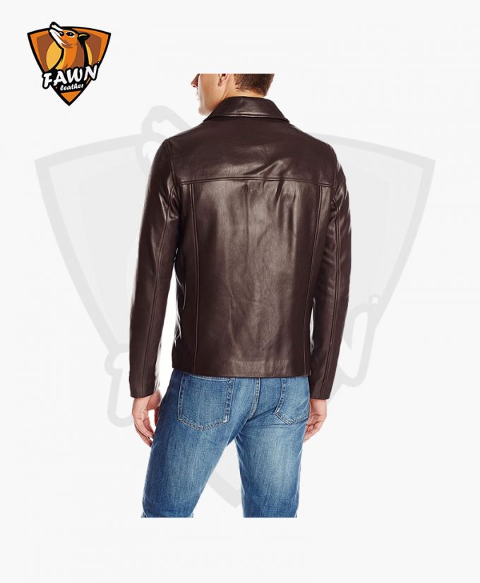 Men's Fashion Smooth Collar Biker leather Jacket