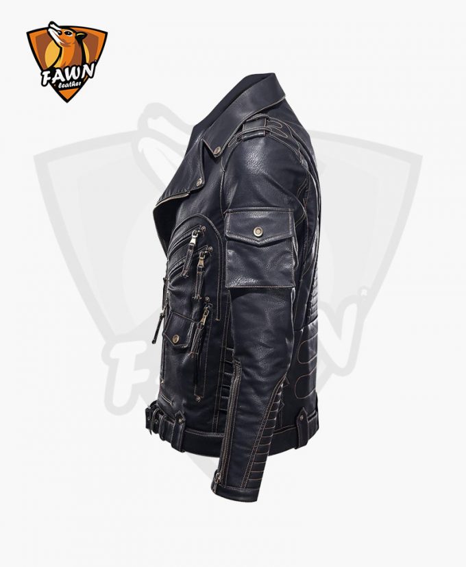 Men's Faux Fashion Leather Motorcycle Leather Jacket