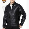 New Arrival Fashion Mens Faux Leather Two Pocket Jacket