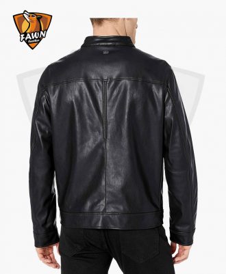 New Arrival Fashion Mens Faux Leather Two Pocket Jacket