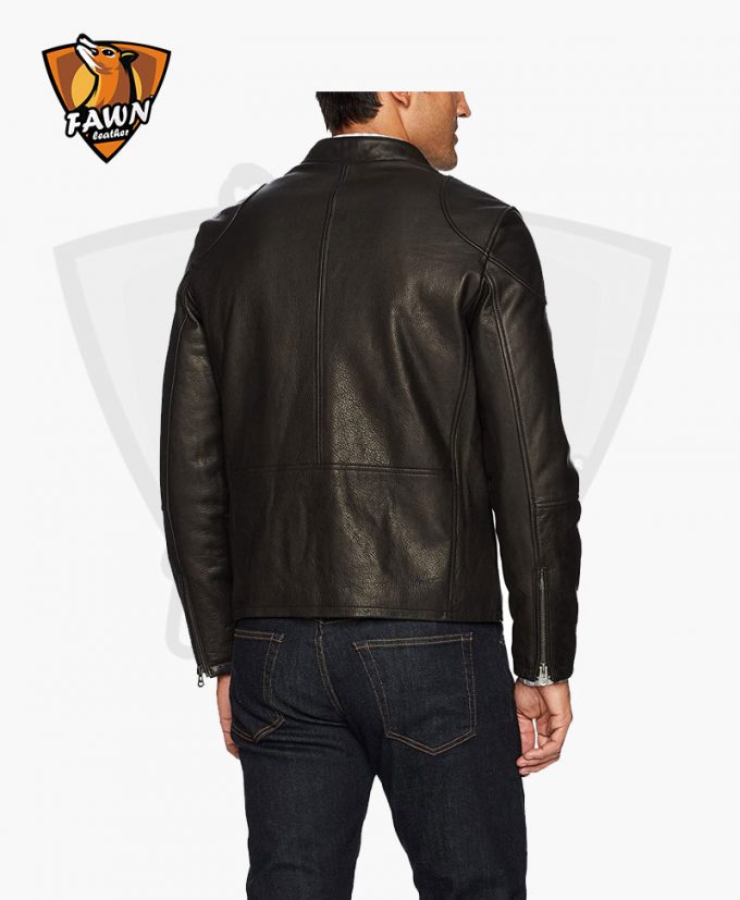 New Men's Fashion Leather Moto Biker Jacket