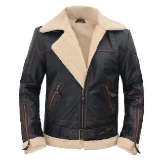 Alexander Shearling Flight Mens Leather Jacket