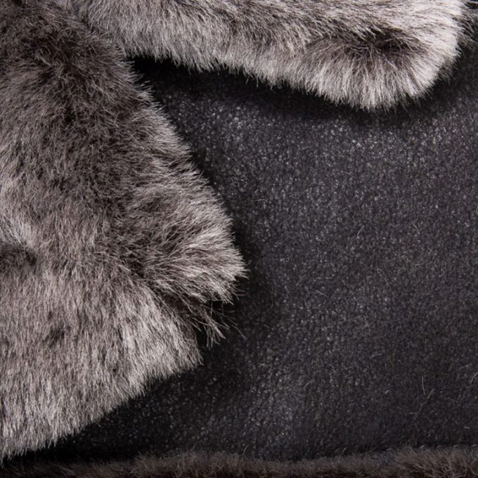 Men’s Black Shearling Leather Fashion Long Coat Men’s Black Shearling Leather Fashion Long Coat